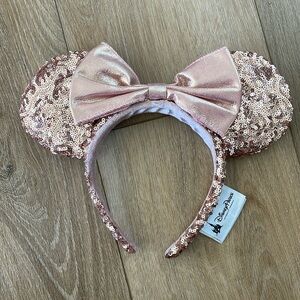 Rose gold Minnie Mouse Disney parks ears